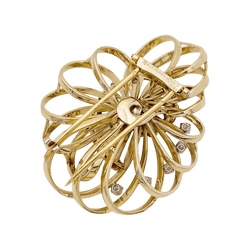 Broche BOUCHERON, or jaune, platine, rubis et diamants. - Castafiore