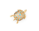 Broche BOUCHERON Tortue en or jaune et turquoise - Castafiore