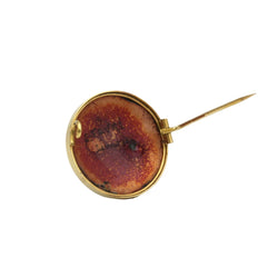 Broche C. FAURE Limoges en or jaune et émail - Castafiore