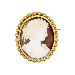 Broche Camée en or jaune - Castafiore