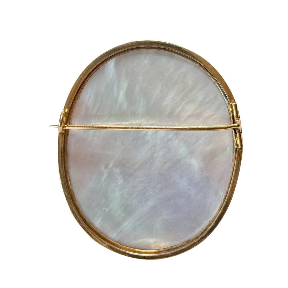 Broche camée en or jaune et nacre - Castafiore