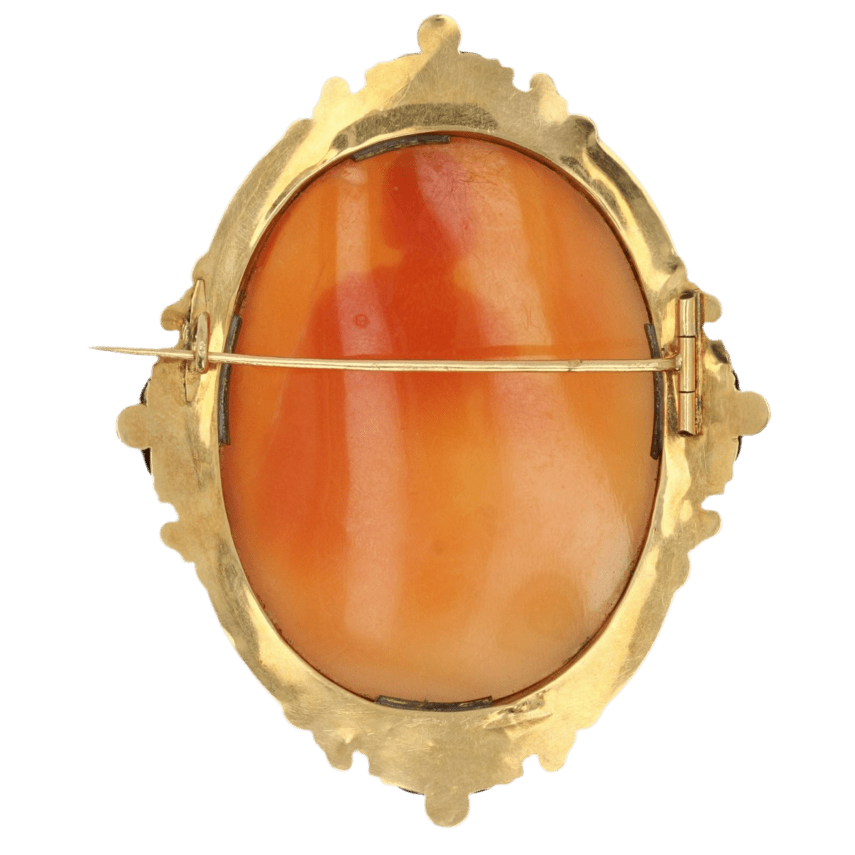 Broche Camée en or jaune et perles - Castafiore