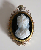 Broche Camée Sur Onyx Napoléon III - Castafiore