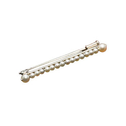 Broche CARTIER en perles et en or blanc - Castafiore