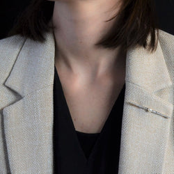 Broche CHARLES TEMPLIER Barrette en or jaune et platine avec perle fine et diamants - Castafiore