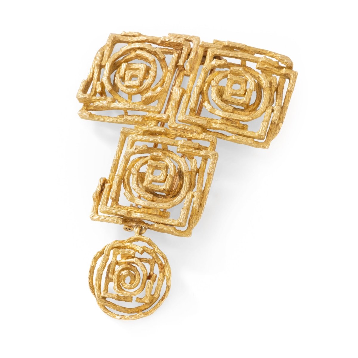 Broche CHAUMET "Labyrinthe" en or jaune - Castafiore
