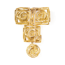 Broche CHAUMET "Labyrinthe" en or jaune - Castafiore