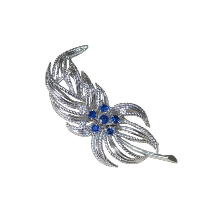 Broche Clip Boucheron Saphirs et diamants - Castafiore