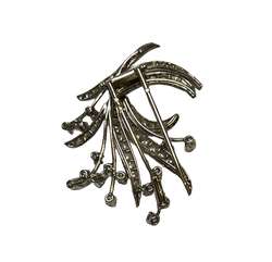 Broche Clip en or blanc et diamants - Castafiore