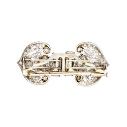 Broche Clip en or blanc et diamants - Castafiore