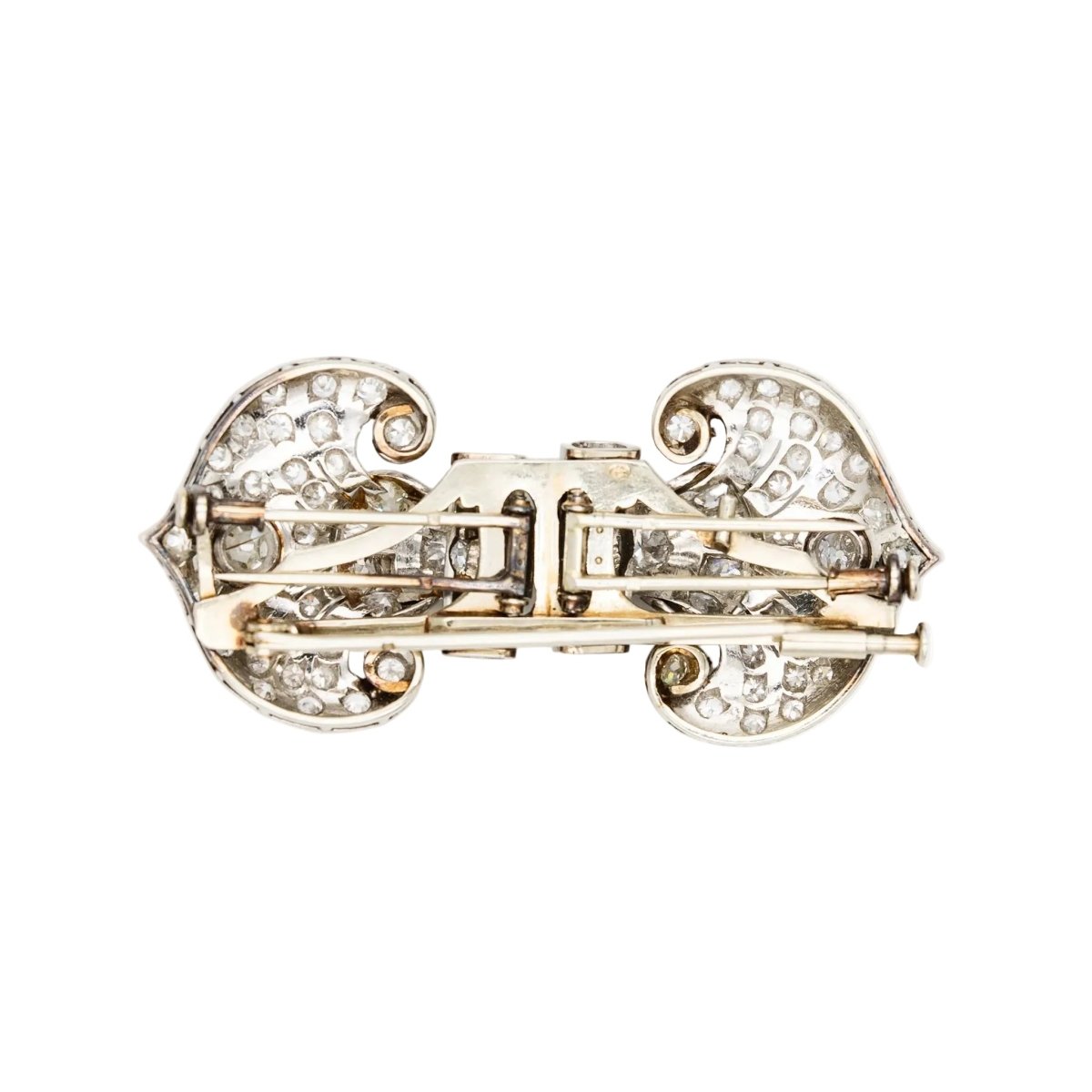 Broche Clip en or blanc et diamants - Castafiore