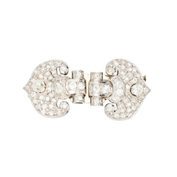 Broche Clip en or blanc et diamants - Castafiore