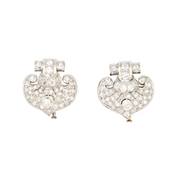 Broche Clip en or blanc et diamants - Castafiore