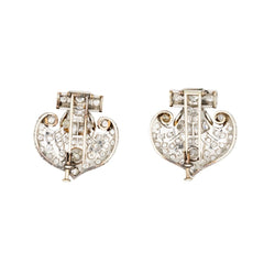 Broche Clip en or blanc et diamants - Castafiore