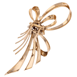 Broche Clip en or rose et diamants - Castafiore