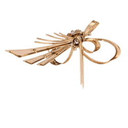 Broche Clip en or rose et diamants - Castafiore