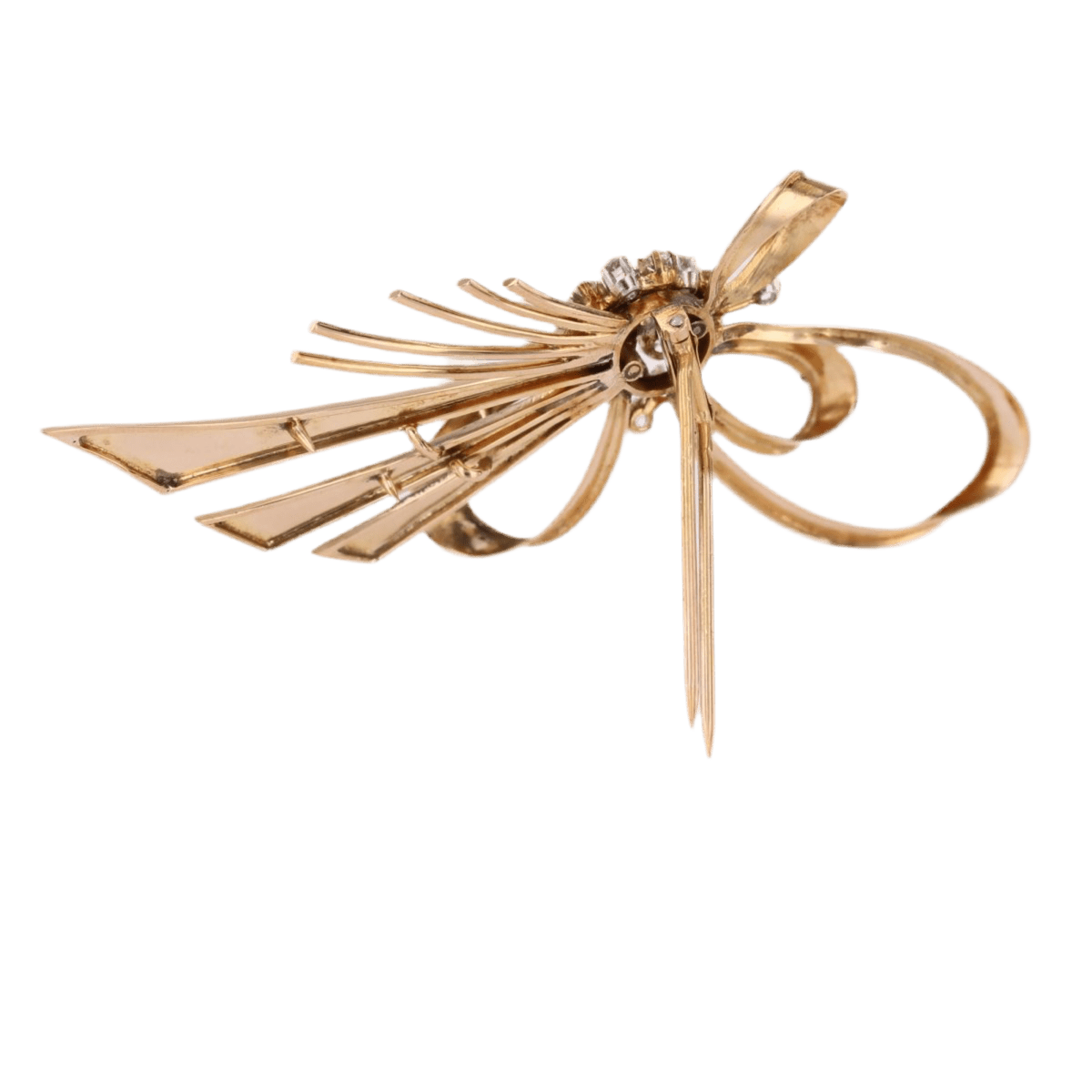 Broche Clip en or rose et diamants - Castafiore