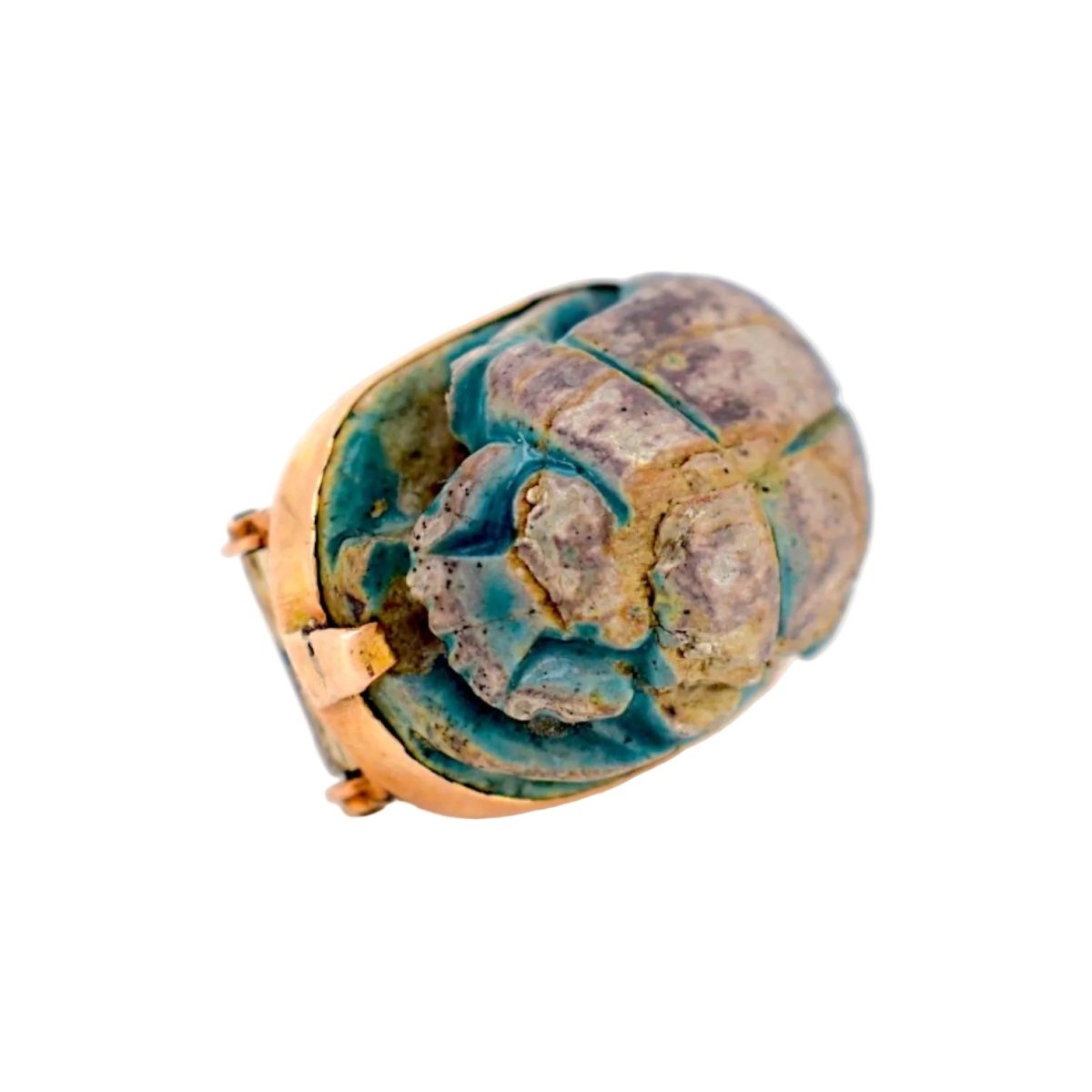 Broche Double Barrette en or jaune et bois émaillé - Castafiore
