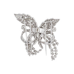 Broche Double Épingle en or blanc et diamants - Castafiore