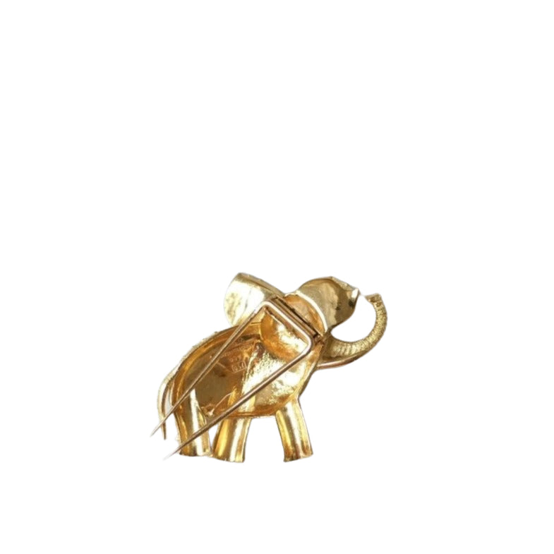 Broche éléphant vintage or amati - Castafiore