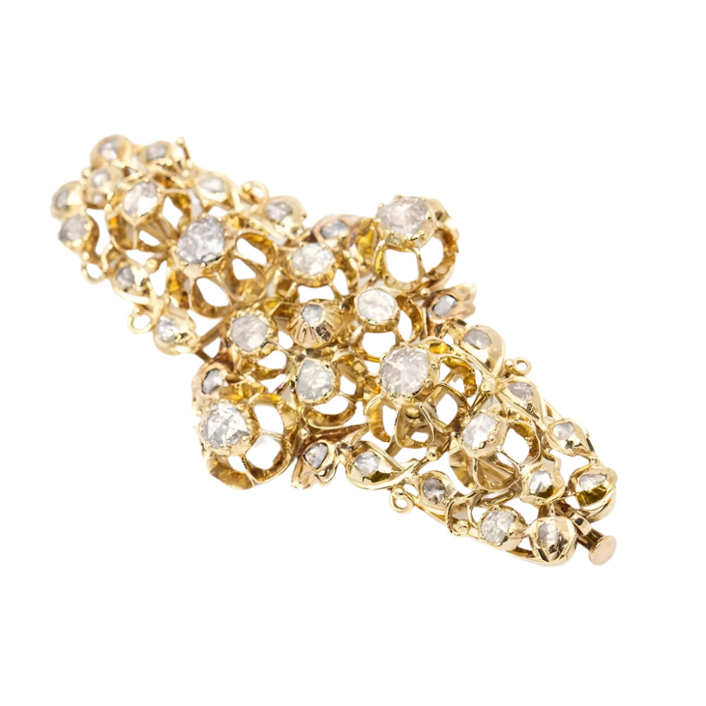 Broche Élisabeth avec pendentifs en diamants - Castafiore