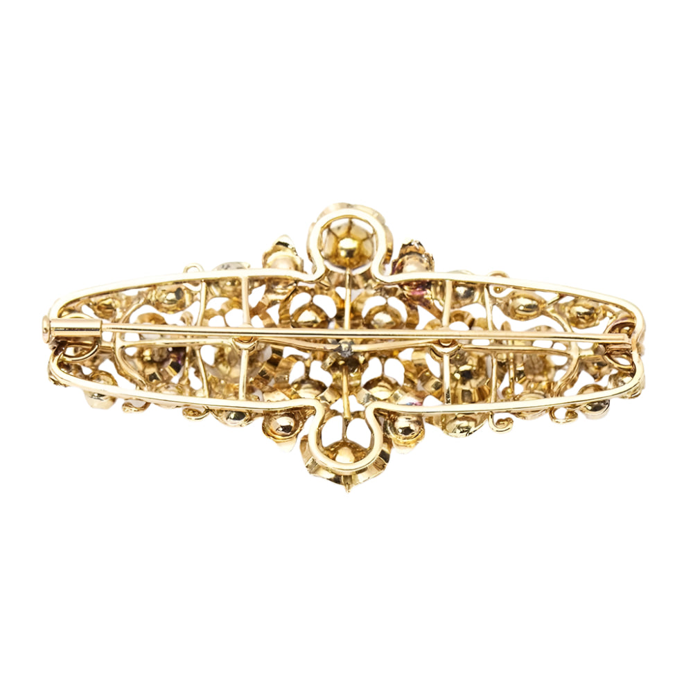 Broche Élisabeth avec pendentifs en diamants - Castafiore