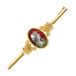Broche ÉMAIL Barrette en or jaune - Castafiore