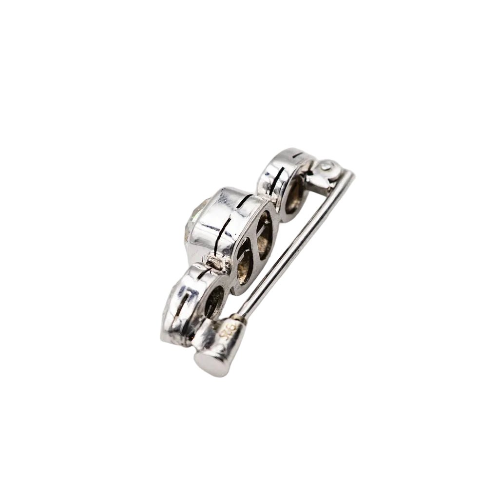 Broche en argent et diamants - Castafiore