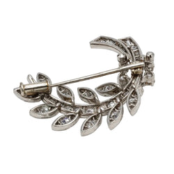 Broche en or blanc, platine et diamants - Castafiore