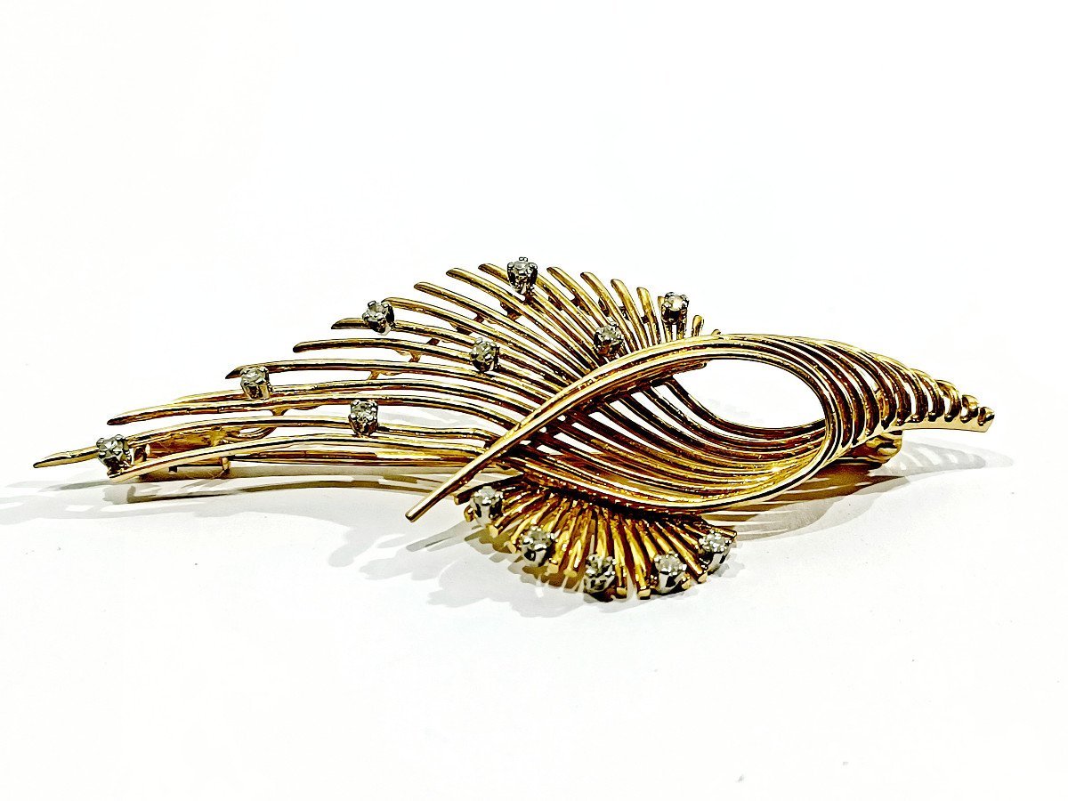 Broche En Or Et Diamants - Castafiore