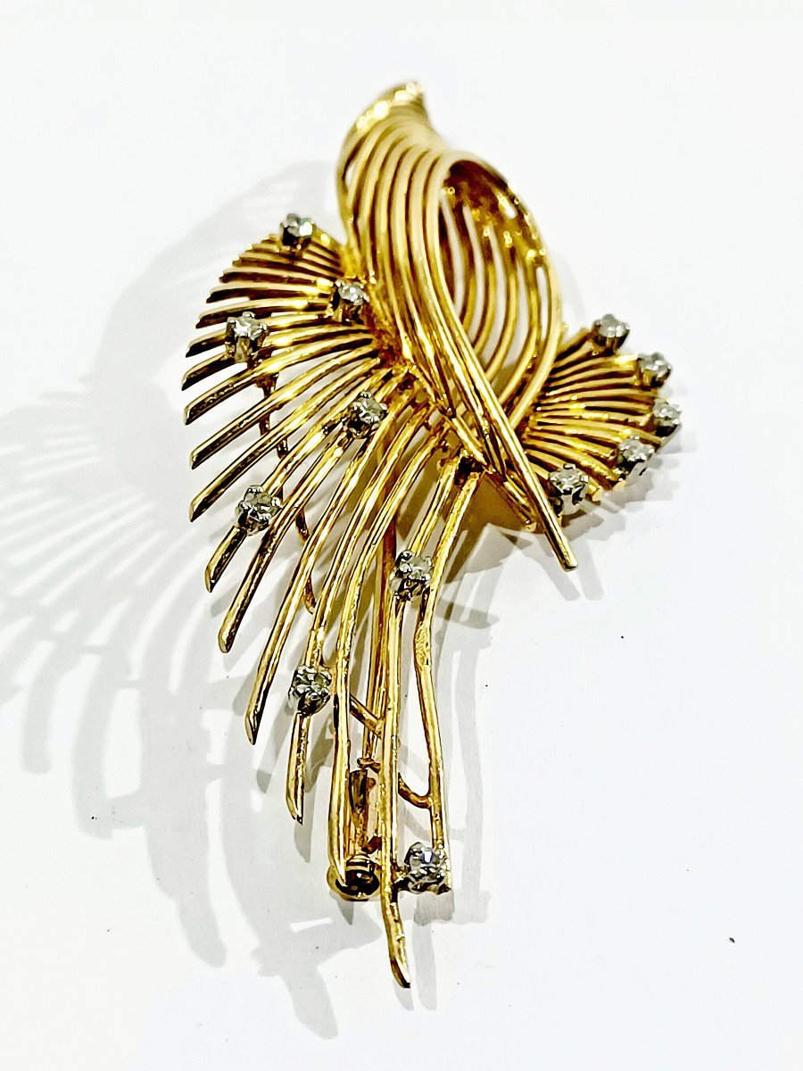 Broche En Or Et Diamants - Castafiore