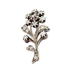Broche en or jaune, argent et saphirs - Castafiore
