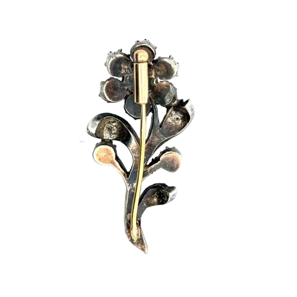 Broche en or jaune, argent et saphirs - Castafiore