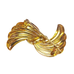 Broche en or jaune et diamants - Castafiore