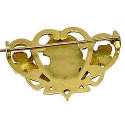 Broche en or jaune et diamants - Castafiore