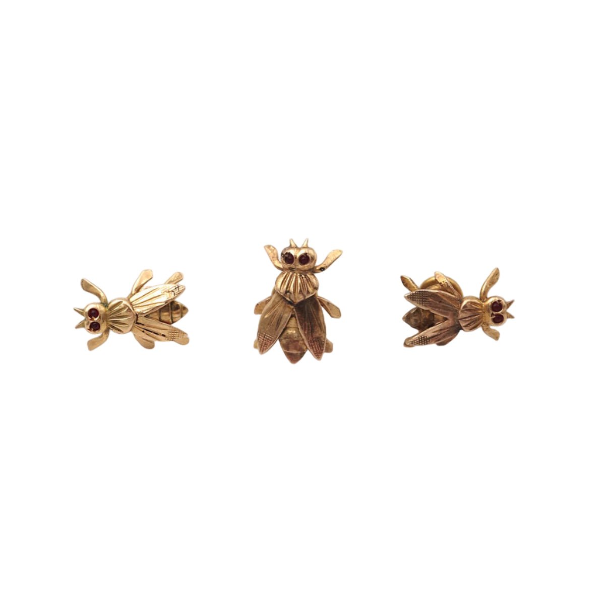 Broche en or jaune et grenats - Castafiore