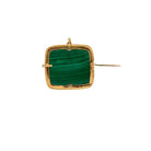 Broche en or jaune, malachite et diamants - Castafiore