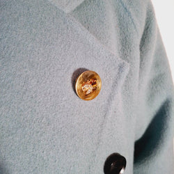 Broche en or rose guêpe en or rose et oeil de tigre - Castafiore