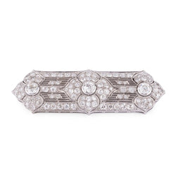 Broche en platine et diamants - Castafiore