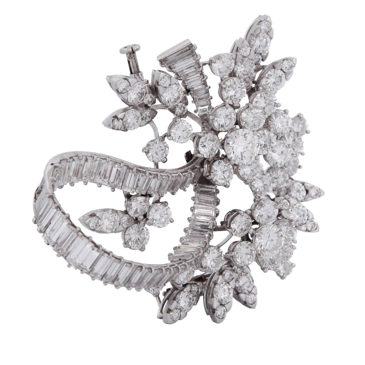 Broche en platine et diamants - Castafiore