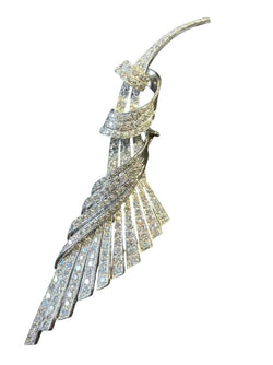 Broche en platine et diamants vers 1960 - Castafiore