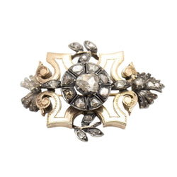 Broche en platine et or rose - Castafiore