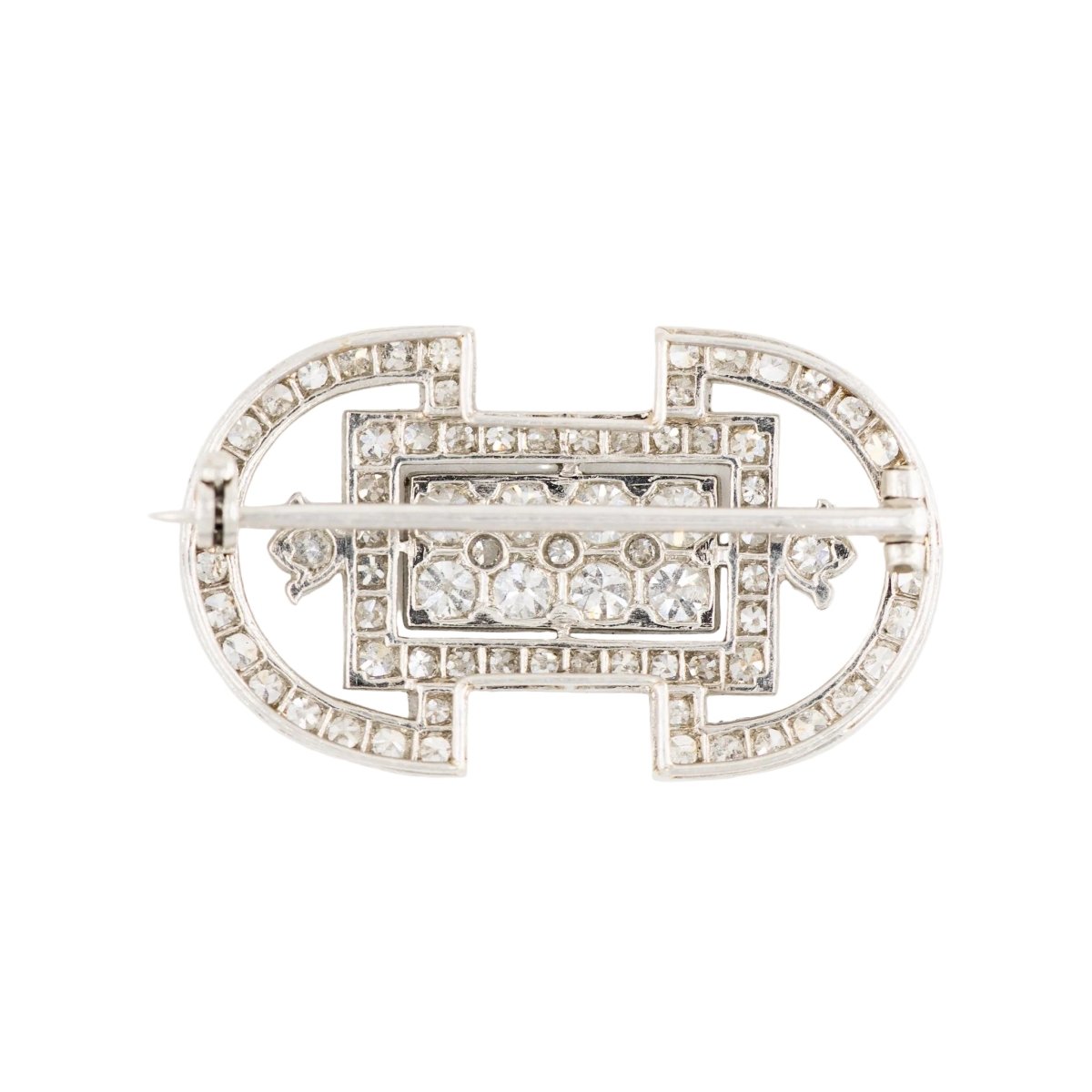 Broche Épingle CARTIER en platine et diamants - Castafiore