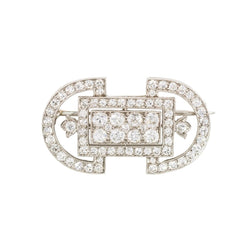 Broche Épingle CARTIER en platine et diamants - Castafiore