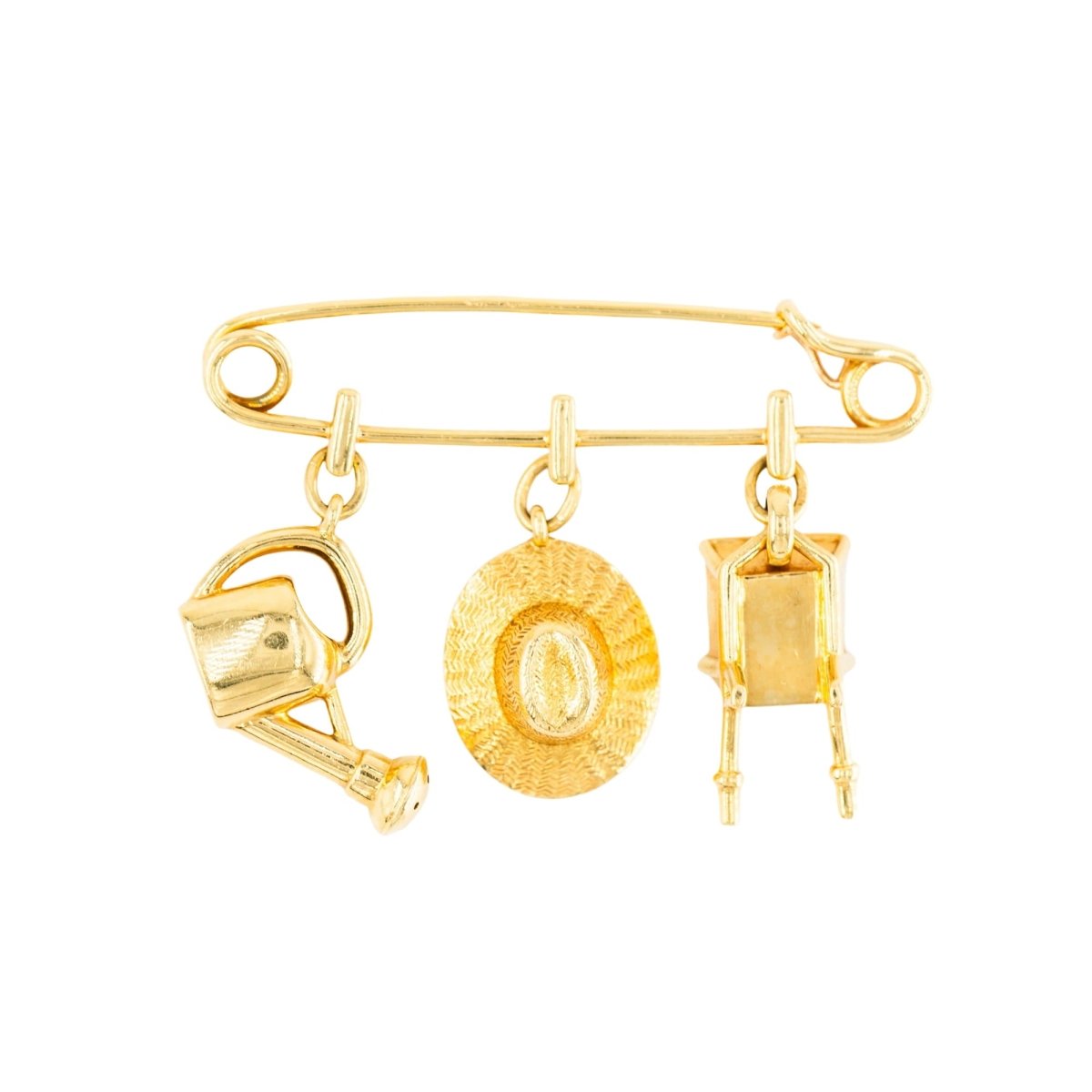 Broche Épingle CARTIER "Le Jardinier" en or jaune - Castafiore