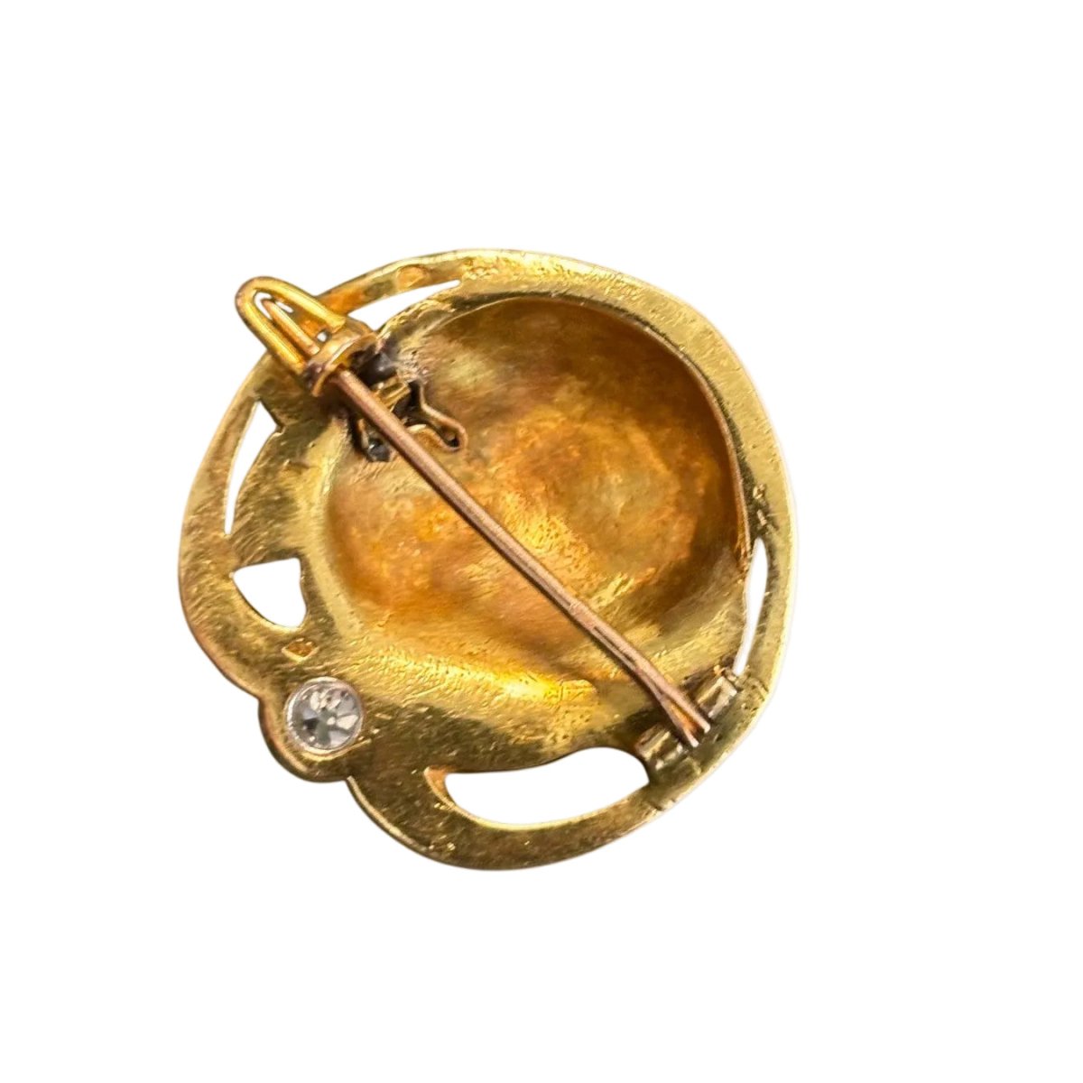 Broche Épingle CHEIN en or jaune et diamant