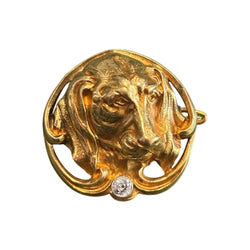 Broche Épingle CHEIN en or jaune et diamant