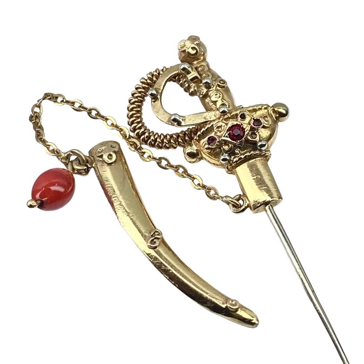 Broche épingle de cravate «  épée » en or 18 carats - Castafiore