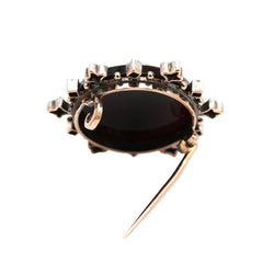 Broche Épingle en or blanc, agate et diamants - Castafiore