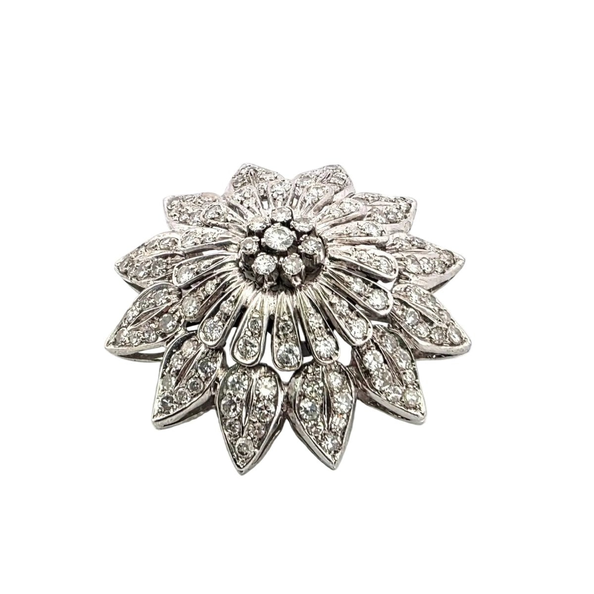 Broche Épingle en or blanc et diamants - Castafiore